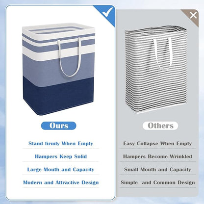BlissTotes 3-Pack Laundry Basket, Freestanding＆Waterproof Laundry Hamper - Image 3