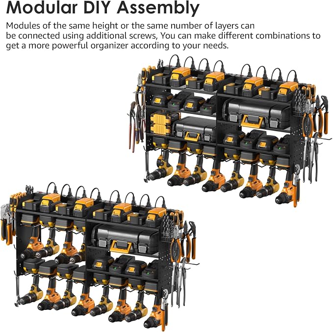 CCCEI Modular Pegboard Rack Power Tool Organizer - Image 7