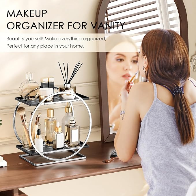Bathroom Counter Organizer, 2-Tier Bathroom Organizers and Storage, Exquisite - Image 2