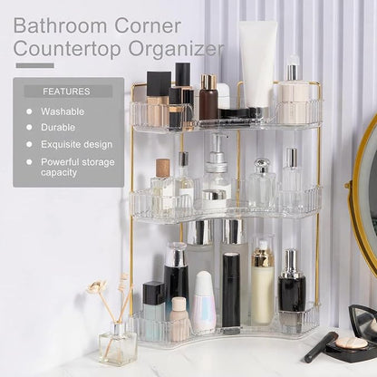 Corner Bathroom Countertop Organizer, Vanity Trays - Image 4