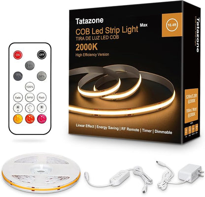 Orange Color COB Led Strip Lights by Tatazone