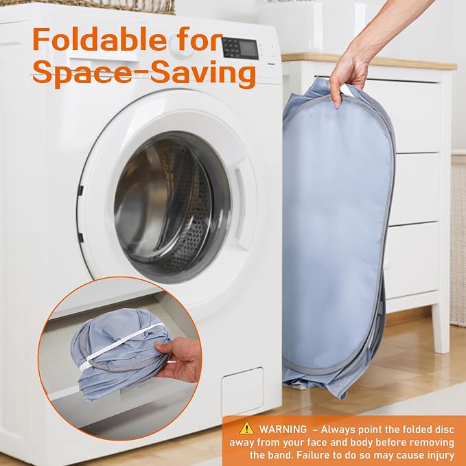 Sturdy Collapsible Laundry Baskets, Foldable Pop Up Laundry Hamper, Durable 2 - Image 6