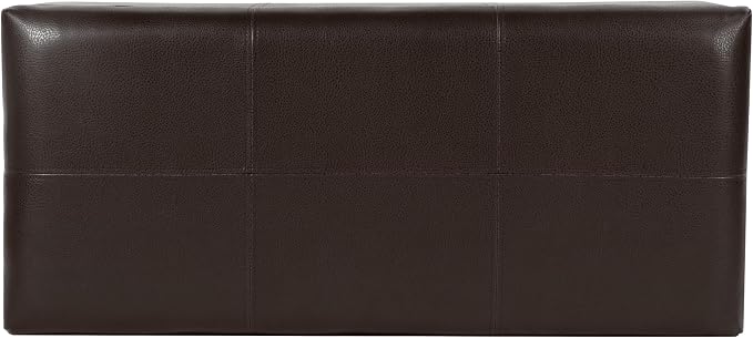 HomePop 40" Faux Leather Storage Cocktail Bench - Image 10