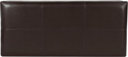 HomePop 40" Faux Leather Storage Cocktail Bench - Image 10