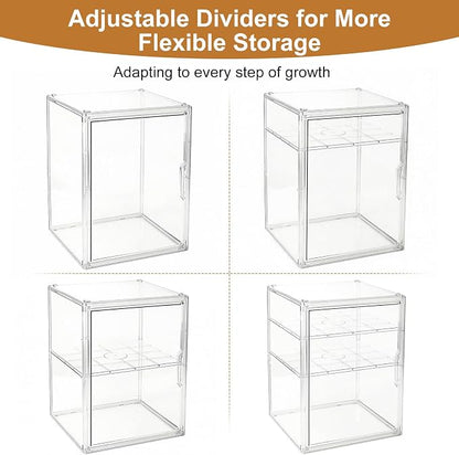 ERTIUANIO Baby Bottle Organizer – 3 Tier Acrylic Bottle Storage Organizer - Image 7