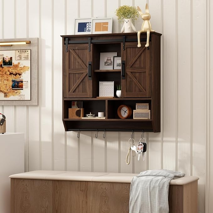 RUSTOWN Farmhouse Bathroom Wall Storage Cabinet - Image 8