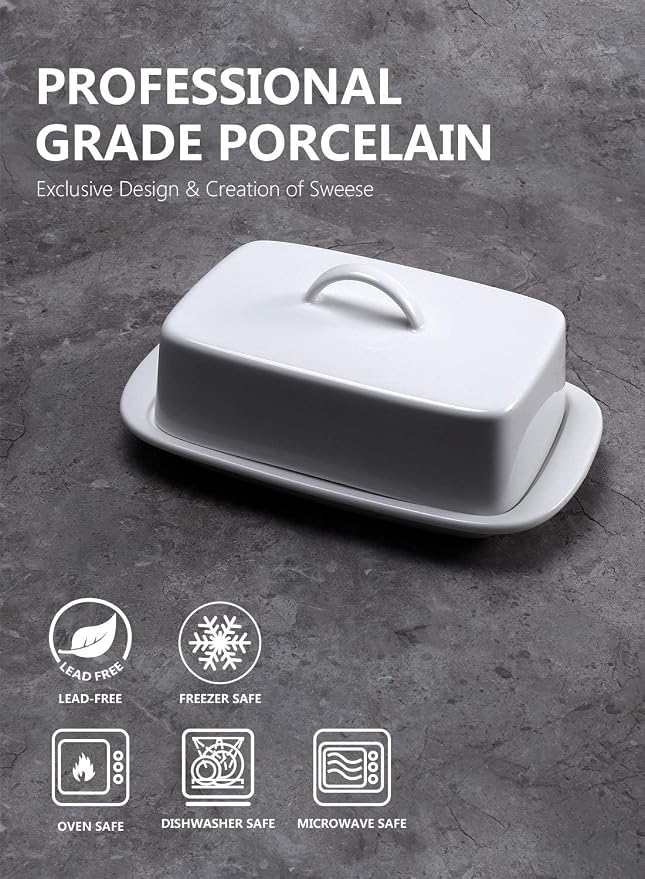 Sweese Large Butter Dish with Lid - Image 4