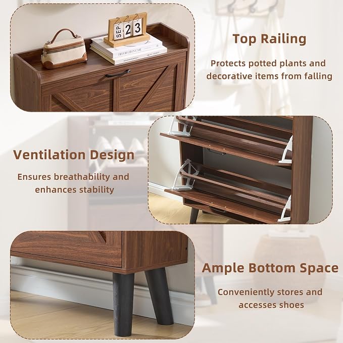 LEYAOYAO Shoe Cabinet Storage for Entryway - Image 5