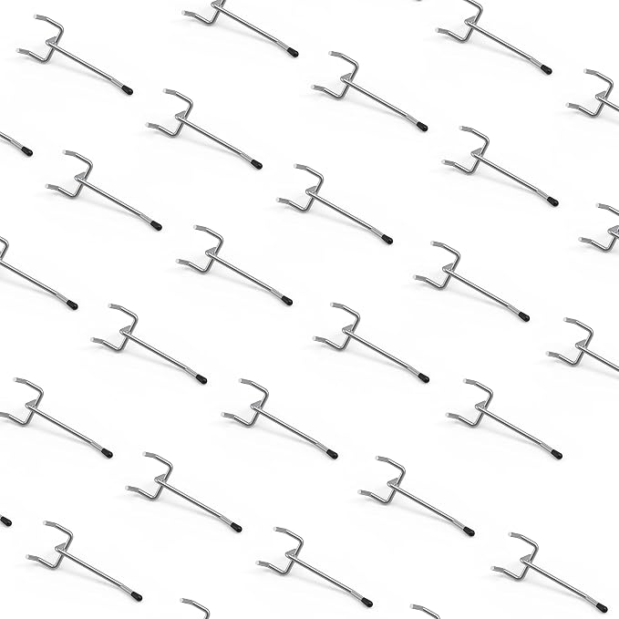 HUHOLE Pegboard Hooks 2 Inch 50PC, Ideal Garage Organization, Wall Storage Tool by HUHOLE
