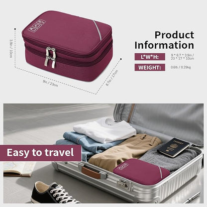 Lanola Electronic Organizer Travel Double Layer Cable Organizer Bag, Accessory - Image 2
