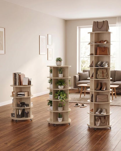 8 Tier Rotating Shoe Rack Tower Organizer Spinning Lazy Susan Rack | - Image 9