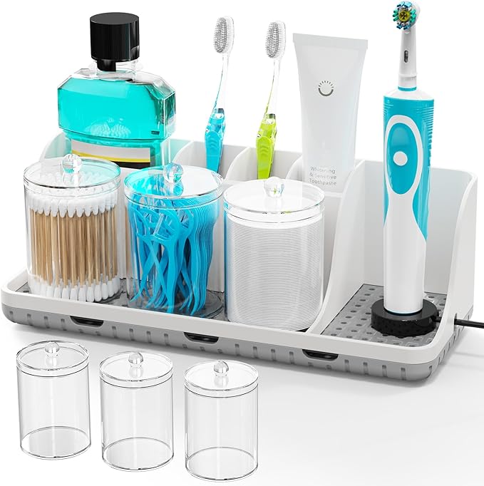 PARKMANI Bathroom Counter Organizers and Storage, Toothbrush Holders by PARKMANI