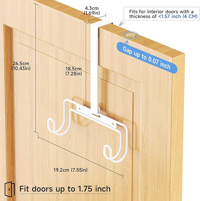 Over The Door & Wall Mount Ironing Board Hanger - Image 5