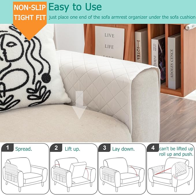 Armchair Caddy Remote Control Holder Sofa Organizer, Non-Slip Couch Arm Chair - Image 4