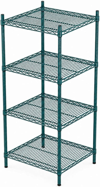 APLSS NSF 4-Tier Green-Epoxy Storage Shelves, Moist&Dry Environments, by HECMAC