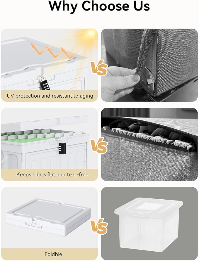 Oterri Plastic File Box with Lid - Image 5