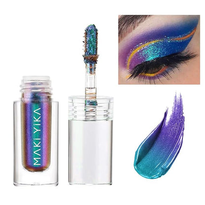 MAKI YIKA Glitter Eyeshadow Teal Liquid Multichrome Eyeshadows Long Lasting by MakiYikaBeauty