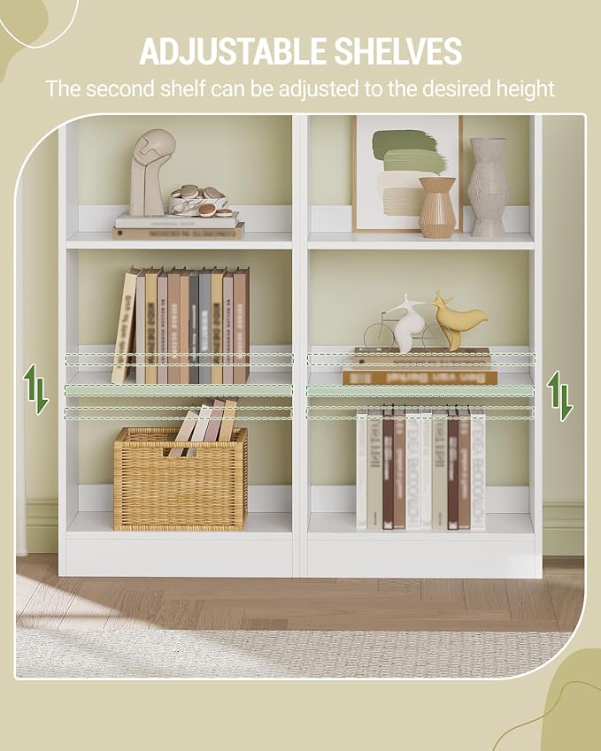 Hzuaneri Bookcase, Tall Narrow Bookshelf, Open Display Storage Shelf | Skinny - Image 4