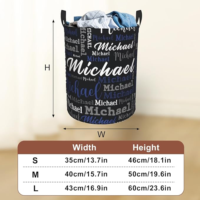 Custom Name Laundry Hamper, Personalized Laundry Baskets - Image 3