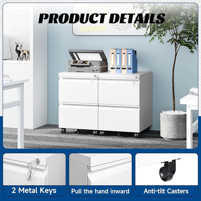 2 Drawers Vertical File Cabinet - Image 6