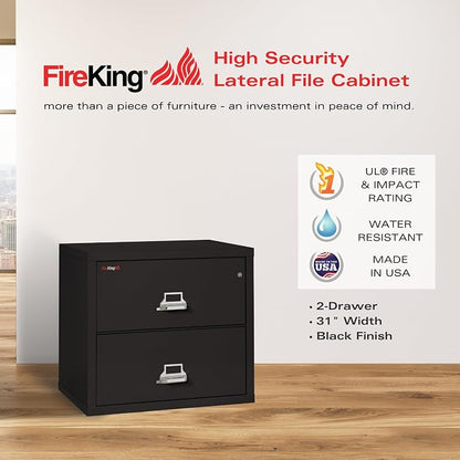 FireKing Fireproof Lateral File Cabinet, 27.75" H x 31.19" W x 22.13" D - Image 3