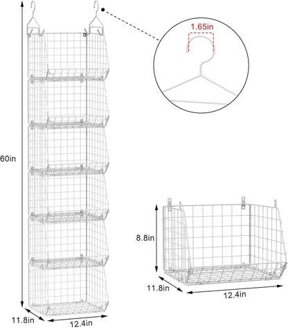 X-cosrack 6 Tier Closet Hanging Organizer, Clothes Hanging Shelves - Image 3