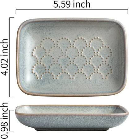 Gomakren Soap Dish for Shower, Ceramic Soap Dishes for Bar Soap Sponge - Image 2