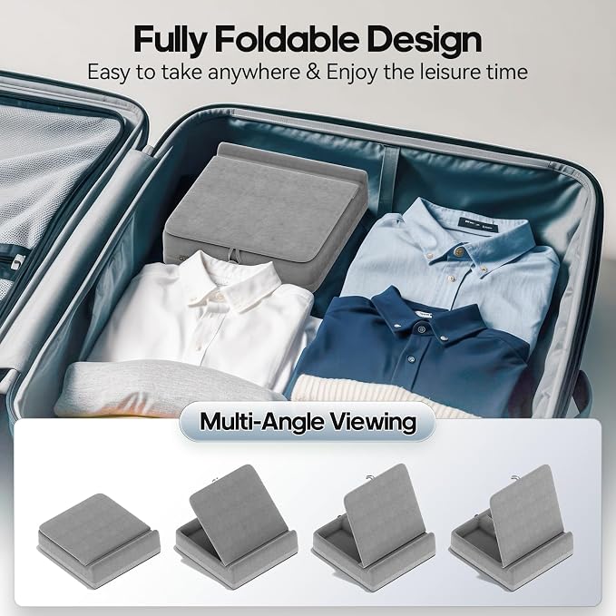 KDD Tablet Pillow Stand with Storage, Foldable iPad Holder - Image 5
