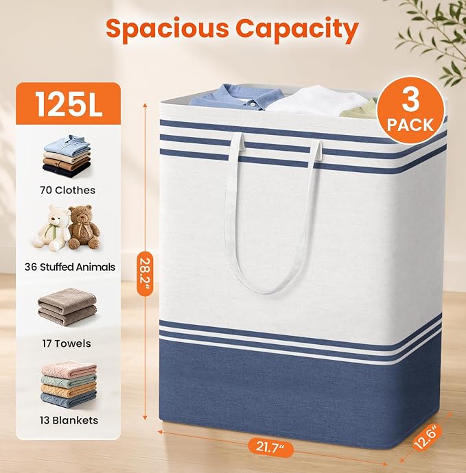 TranquilRelax 3-Pack Laundry Basket - Image 2