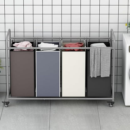 Laundry Sorter 4 Section Hamper Sorter - Image 3