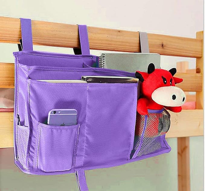 Sugaroom Purple Bedside Storage and Organizer - Image 2