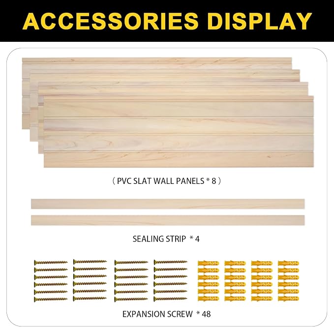 4'H x 4'W PVC Slatwall Panels Garage Wall Storage System - Image 5