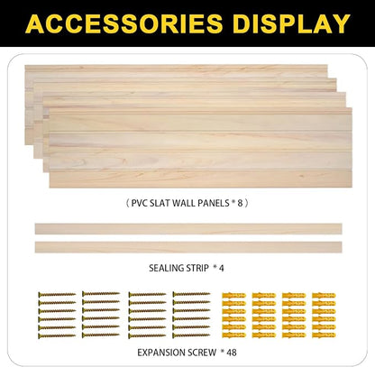 4'H x 4'W PVC Slatwall Panels Garage Wall Storage System - Image 5
