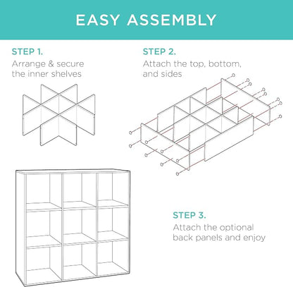 Best Choice Products 9-Cube Storage Organizer, 11in Shelf Opening, Display Shelf - Image 7