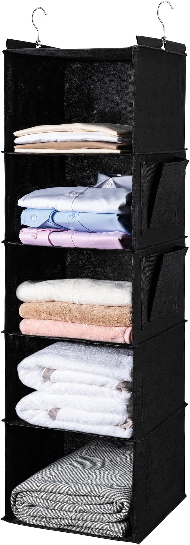 BOOMIBOO Hanging Closet Organize and Shelves，5-Hanging Shelf by BOOMIBOO