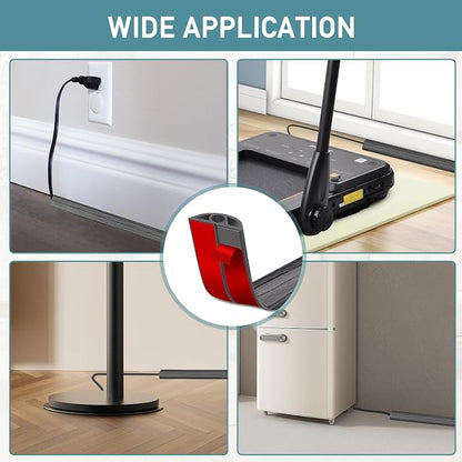 Floor Cord Cover Self Adhesive Cord Hider Floor Extension Cord Covers - Image 6