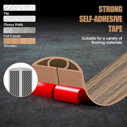 Floor Cord Cover Self Adhesive Cord Hider, 3.3FT Cable Management, Extension - Image 4