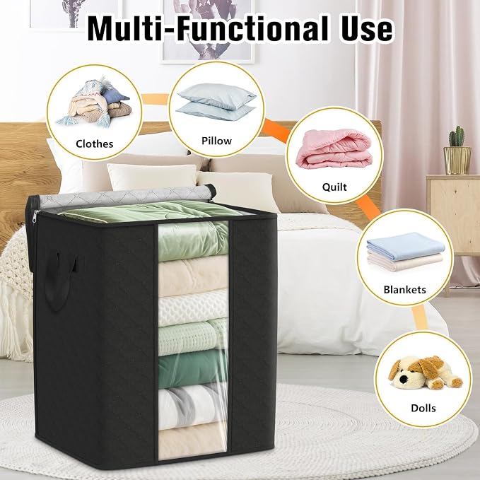 SpaceTrove Clothes Storage Bags, 80L Large Capacity Containers - Image 5