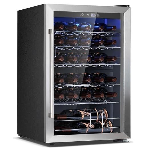 COWSAR 37 Bottle Wine Fridge, 4.45 Cu.Ft Freestanding Commercial Beverage by COWSAR