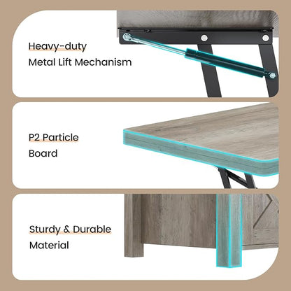 SEDETA Lift Top Coffee Table, 4 in 1 Multi-Function Convertible Coffee Tables - Image 6