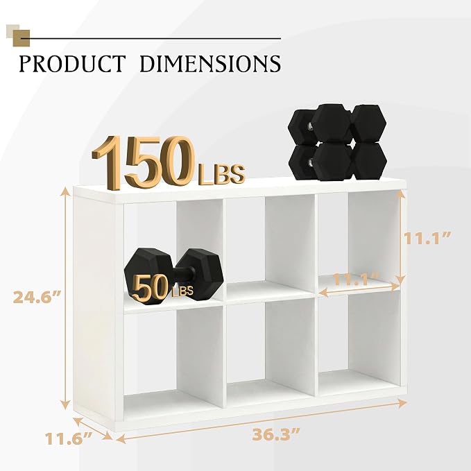 WannabeMyself【2026 Wooden Thick Frame】 6 Cube Storage Organizer - Image 2
