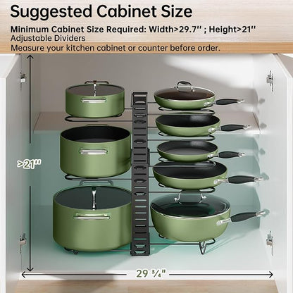 MUDEELA Pots and Pans Organizer Rack - Image 4