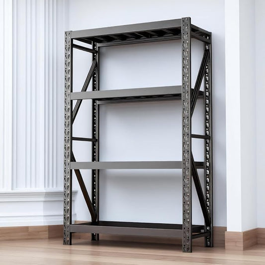 Heavy Duty Warehouse Shelving 4-Tier Industrial Steel Storage Shelves, 2600LB by Unknown