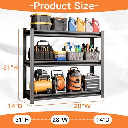 Garage Shelving, Heavy Duty Storage Shelves, Adjustable Boltless Units | Metal - Image 2