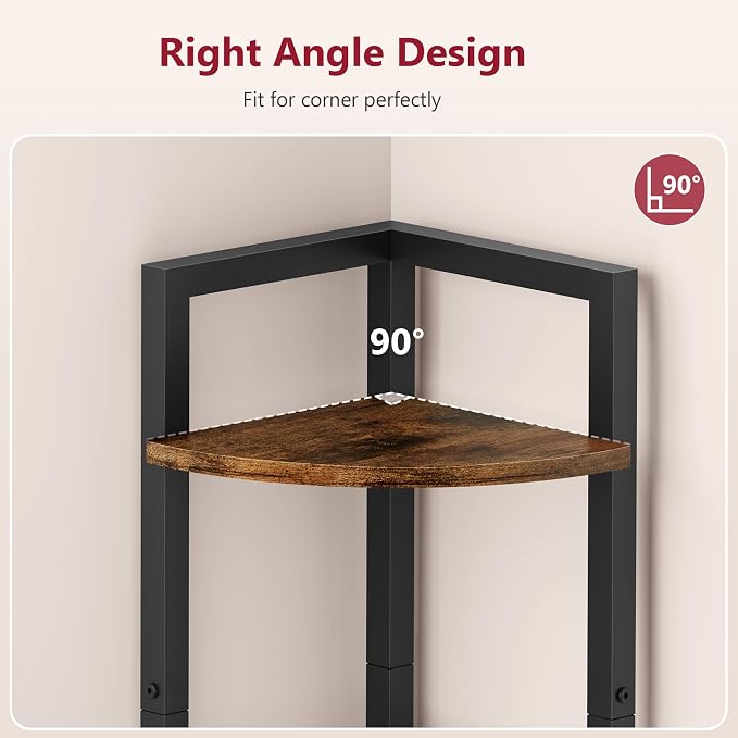 Tajsoon Corner Shelf Stand 4 Tier 48.5" - Image 4