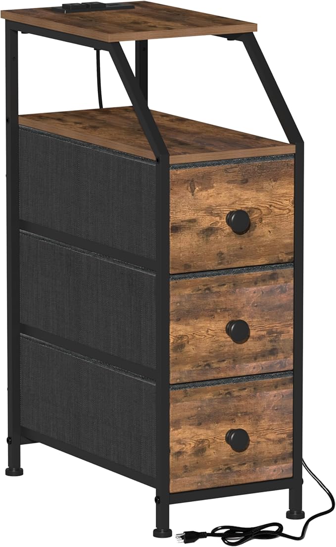 Tohomeor Narrow Dresser Tall Skinny Storage Tower Vertical Slim Chest of Drawers by Tohomeor