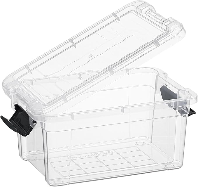 Superio Clear Storage Box with Lid, 1.85 Quart Plastic Container Bins - Image 5