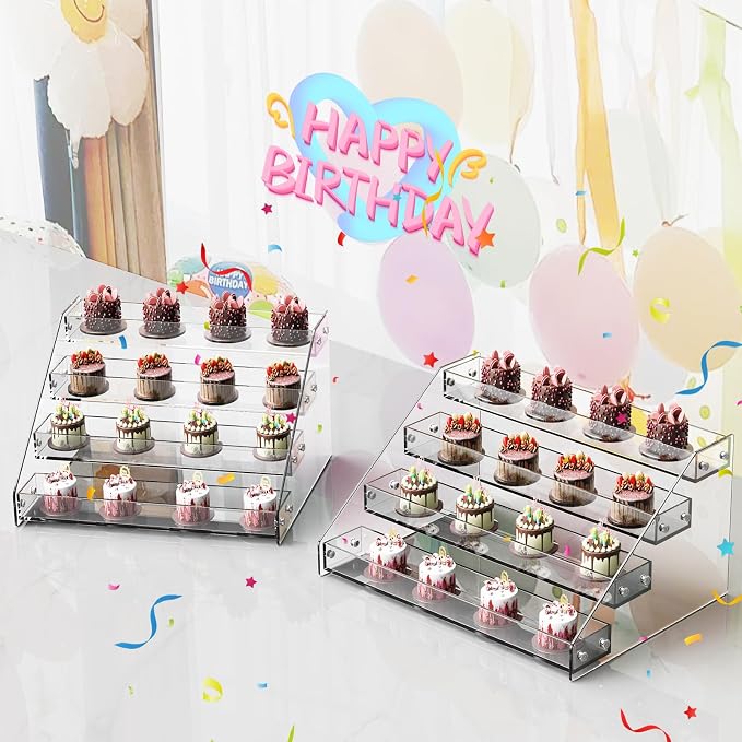 Acrylic 4-Tier Display Stand, Storage Rack, Card Display Stand, - Image 7