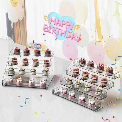 Acrylic 4-Tier Display Stand, Storage Rack, Card Display Stand, - Image 7