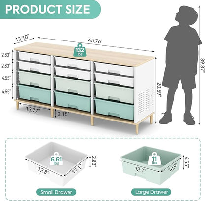 TOOLF 12 Drawers Storage Cabinet - Image 3